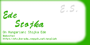 ede stojka business card